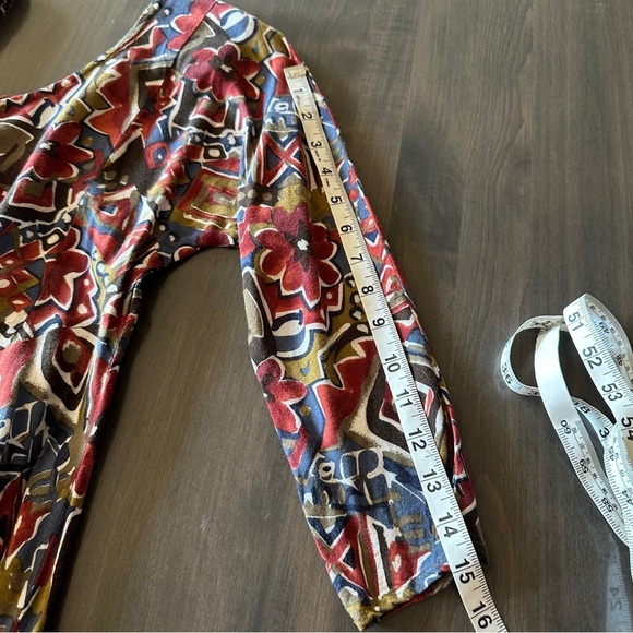 Vintage All That Jazz Print Scoop Neck Maxi Dress - Picture 12 of 12